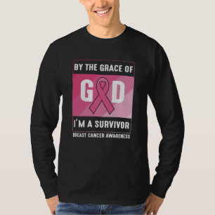 Bröstcancer överlevande av Guds Grace Christian T Shirt