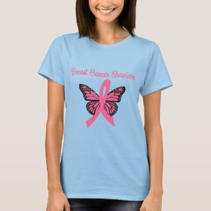 Bröstcancer överlevande Butterfly Tee Shirt