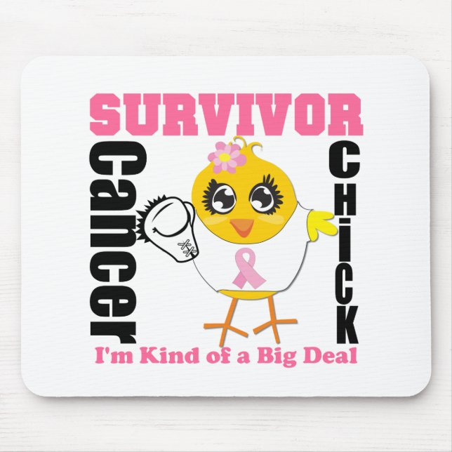 Bröstcancer överlevande Chick Ribbon Musmatta (Framsidan)