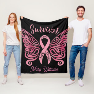 Bröstcancer överlevande fleecefilt