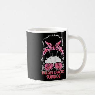 Bröstcancer överlevande Hairbun Breast Cancer Medv Kaffemugg