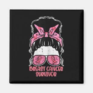 Bröstcancer överlevande Hairbun Breast Cancer Medv Magnet