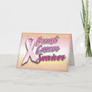 Bröstcancer överlevande-hälsningskort kort