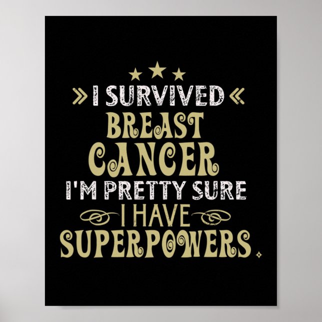 Bröstcancer överlevande I Överlevt sjukdom A Poster (Framsidan)