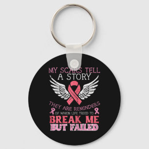 Bröstcancer överlevande My Scar Berätta för story  Nyckelring