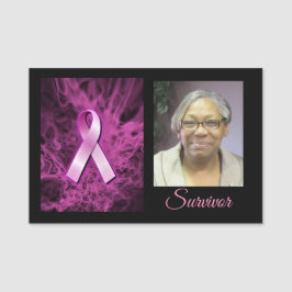 Bröstcancer överlevande Namn bricka Namnbricka