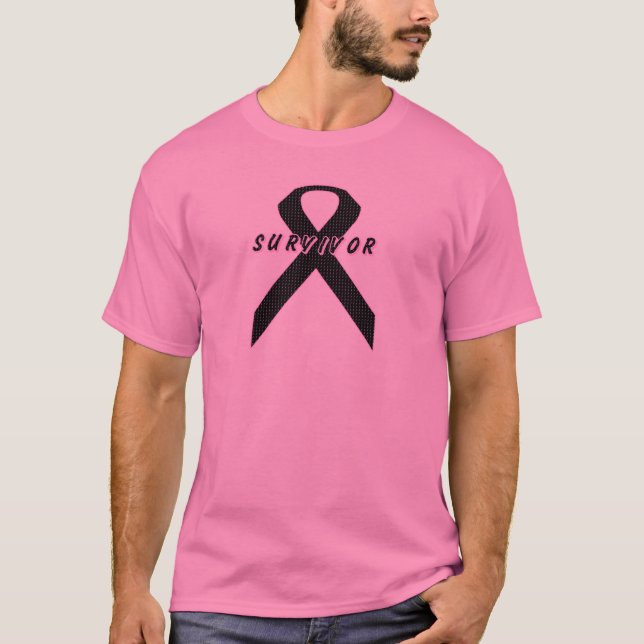 Bröstcancer överlevande Ribbon T-Shirt (Framsida)