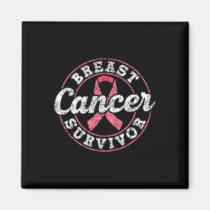 Bröstcancer överlevande Rosa Awareness Fibe Breast Magnet