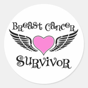 Bröstcancer överlevande runt klistermärke