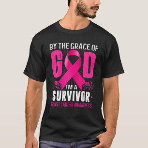 Bröstcancer överlevande Shirt Support Rosa Ribbo T