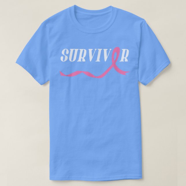 Bröstcancer överlevande t shirt (Design framsida)