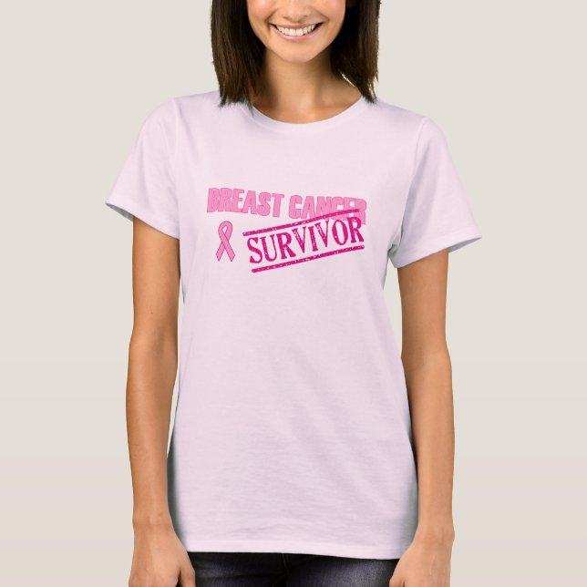 Bröstcancer överlevande tee shirt (Framsida)