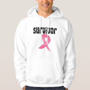 Bröstcancer överlevande tröja med luva