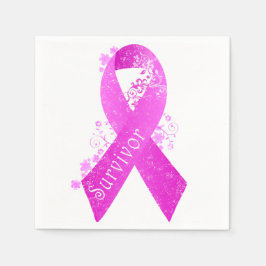 Bröstcancer överlevande Vintage Pappersservett