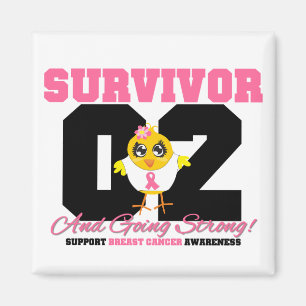 Bröstcancer överlevandechick 02 år magnet