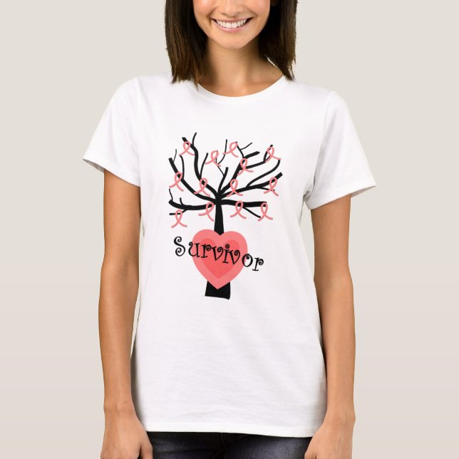 Bröstcancer överlevandeT-tröja Tee Shirt (Framsida)