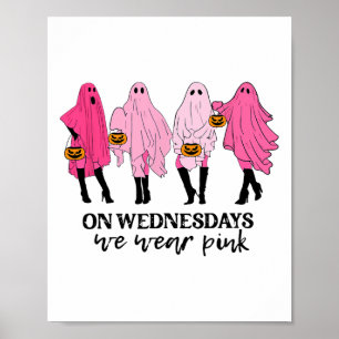 Bröstcancer på onsdag Bära Rosa Poster