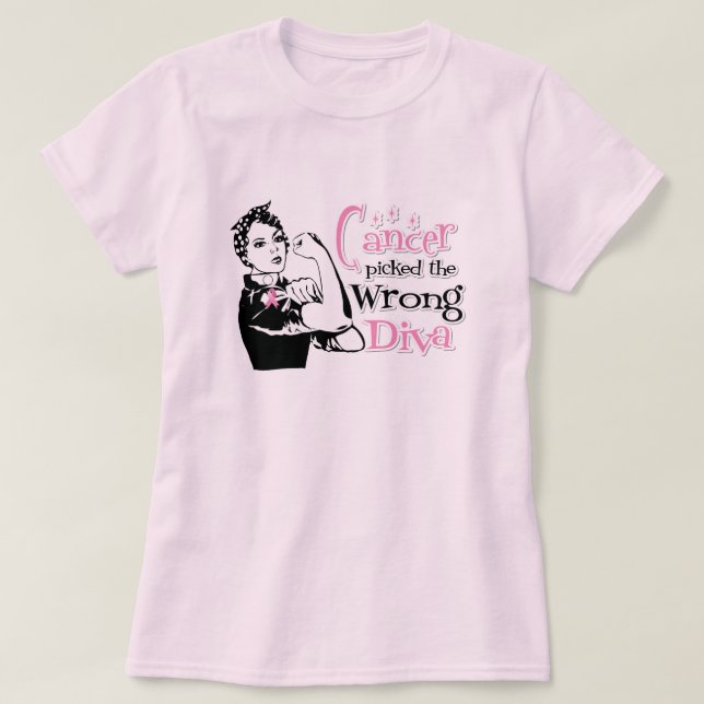 Bröstcancer plockade fel diva tröja (Design framsida)
