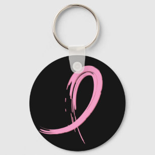 Bröstcancer rosa band A4 Nyckelring