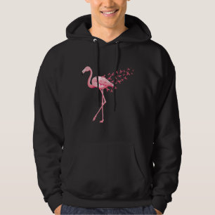 Bröstcancer Rosa Flamingo Ribbon Recovery Hoodie
