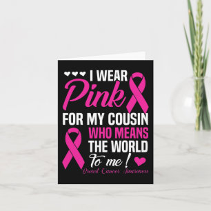 Bröstcancer Rosa för kusin som Elak världen till Kort