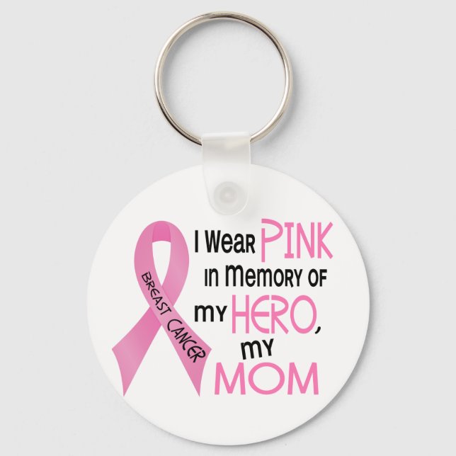 Bröstcancer ROSA I MINNE AV MY MAMMA 1 Nyckelring (Framsida)