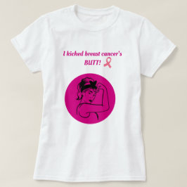 Bröstcancer Rosa Kick Butt Dam T-Shirt