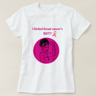 Bröstcancer Rosa Kick Butt Kvinnor T-Shirt