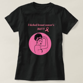 Bröstcancer Rosa Kick Butt Kvinnor T-Shirt