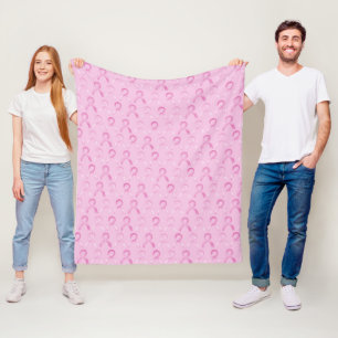 Bröstcancer, Rosa Ribbon, Gift Fleece Blanket