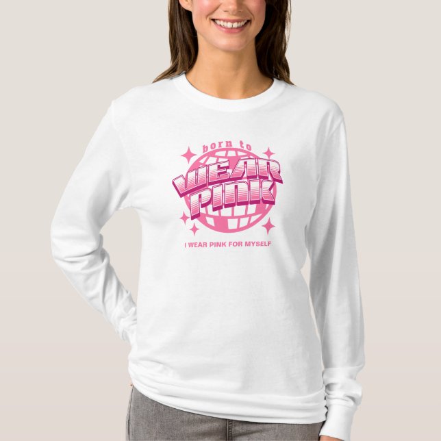 Bröstcancer Rosa Ribbon Inspirational T Shirt (Framsida)