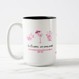 Bröstcancer Rosa Ribbon Inspirational Två-Tonad Mugg