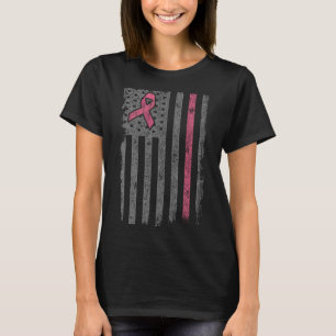 Bröstcancer Shirts American Flagga Breast Cancer A T Shirt