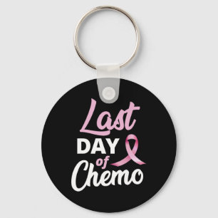 Bröstcancer sista dagen av Chemo Rosa Ribbon Recve Nyckelring