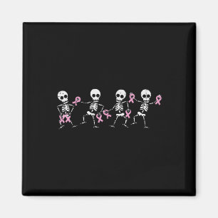 Bröstcancer Skeletons Dancing Awareness Manar Wome Magnet
