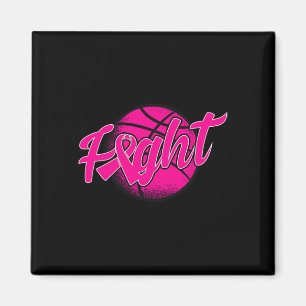 Bröstcancer Sketll Players Rosa Ribbon Awareness Magnet