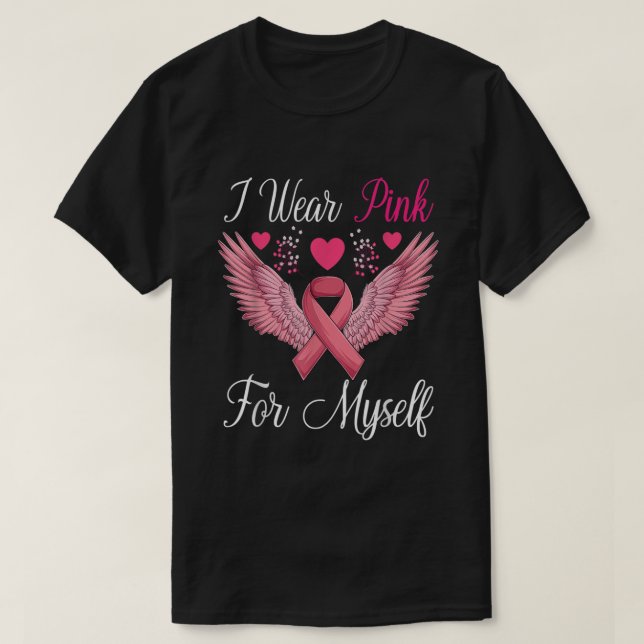 Bröstcancer Skeva Rosa Bröstcancer T T Shirt (Design framsida)