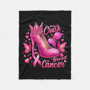 Bröstcancer som en drottning Black Afro Queen Fleecefilt