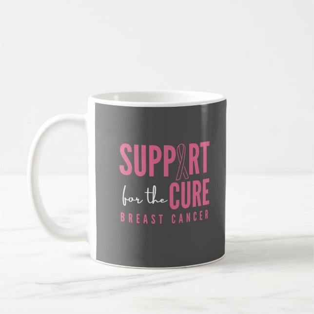 bröstcancer. stöd för botemedlet.Mugg Kaffemugg (Vänster)