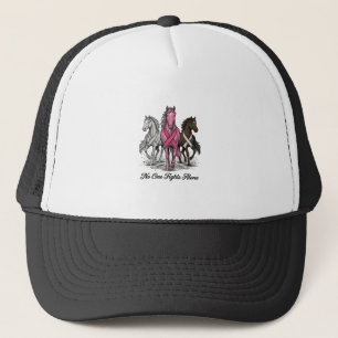 Bröstcancer stöd Häst Vektor T-Shirt Design_1 Keps