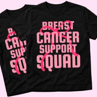 Bröstcancer Stöd Squad Rosa Band T Shirt
