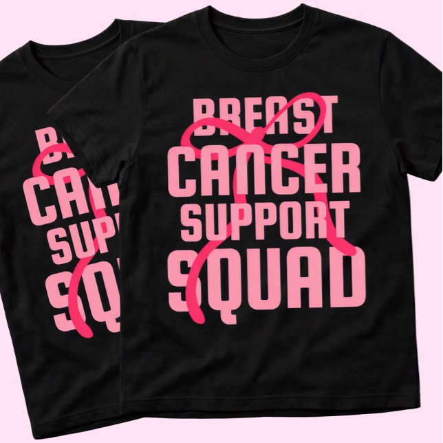 Bröstcancer Stöd Squad Rosa Band T Shirt (Skapare uppladdad)