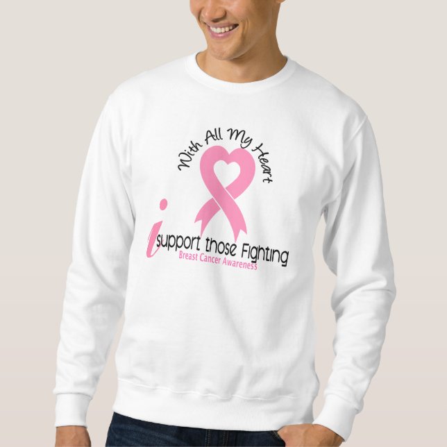Bröstcancer stöttar jag de stridighet långärmad tröja (Framsida)