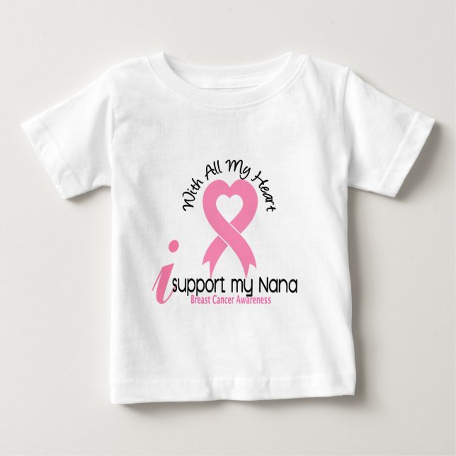 Bröstcancer stöttar jag min Nana T-shirt (Framsida)