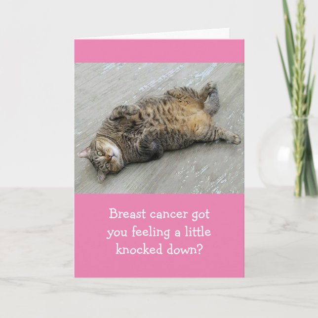 Bröstcancer Strid Som En Tiger Stöd  Kort (Framsida)