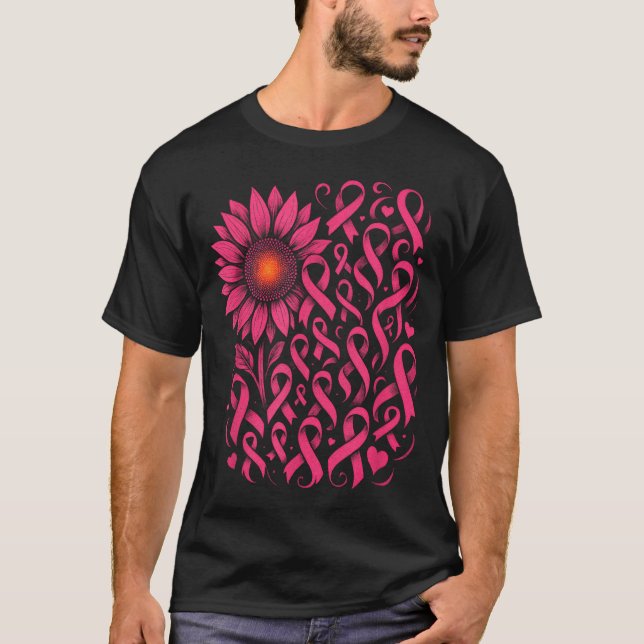 Bröstcancer Support Drottning T Shirt (Framsida)