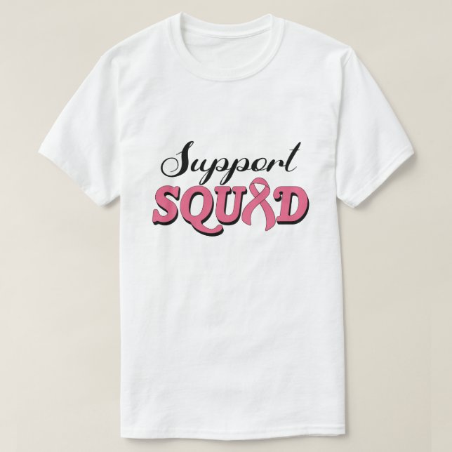 Bröstcancer Support Squad Bröstcanceröverlevare T Shirt (Design framsida)