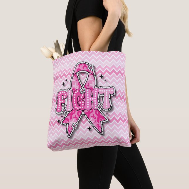 Bröstcancer Tote Bag  Tygkasse (Närbild)