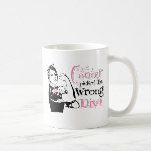 Bröstcancer valde den fla divaen kaffemugg