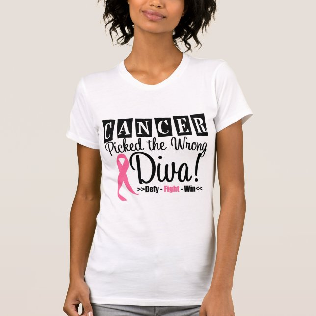 Bröstcancer valde den fla divaen v2 tee (Framsida)
